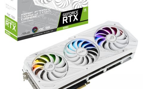 华硕推出其GeForce RTX 30系列图形卡的ROG Strix白色版本